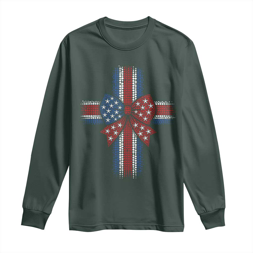 Dot Day Christian Long Sleeve Shirt Patriotic Polka Dot Cross