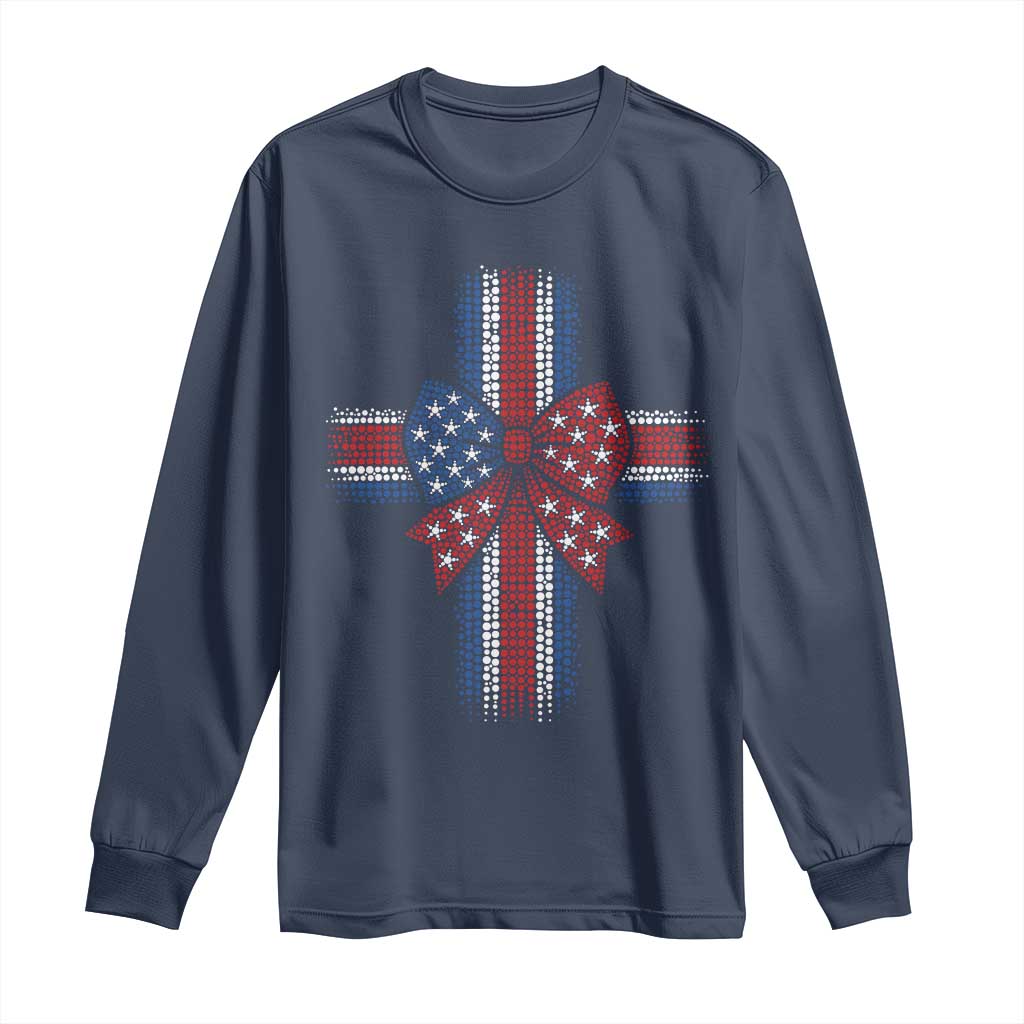 Dot Day Christian Long Sleeve Shirt Patriotic Polka Dot Cross