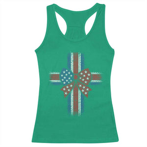 Dot Day Christian Racerback Tank Top Patriotic Polka Dot Cross