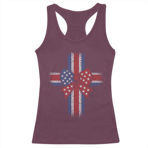 Dot Day Christian Racerback Tank Top Patriotic Polka Dot Cross