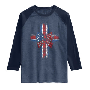 Dot Day Christian Raglan Shirt Patriotic Polka Dot Cross