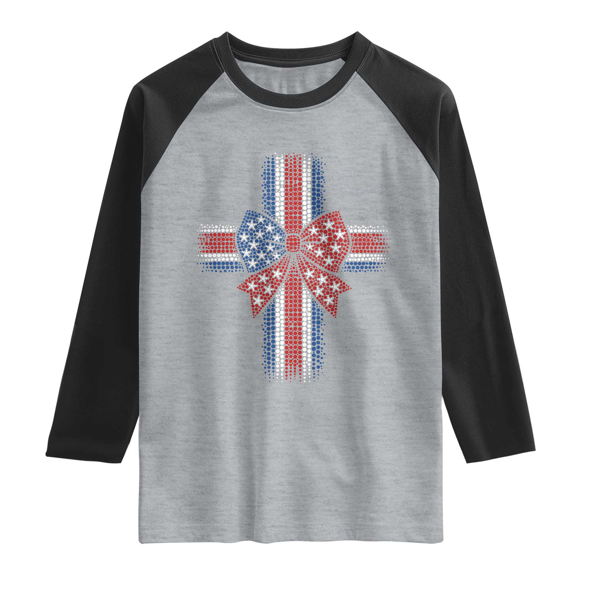 Dot Day Christian Raglan Shirt Patriotic Polka Dot Cross