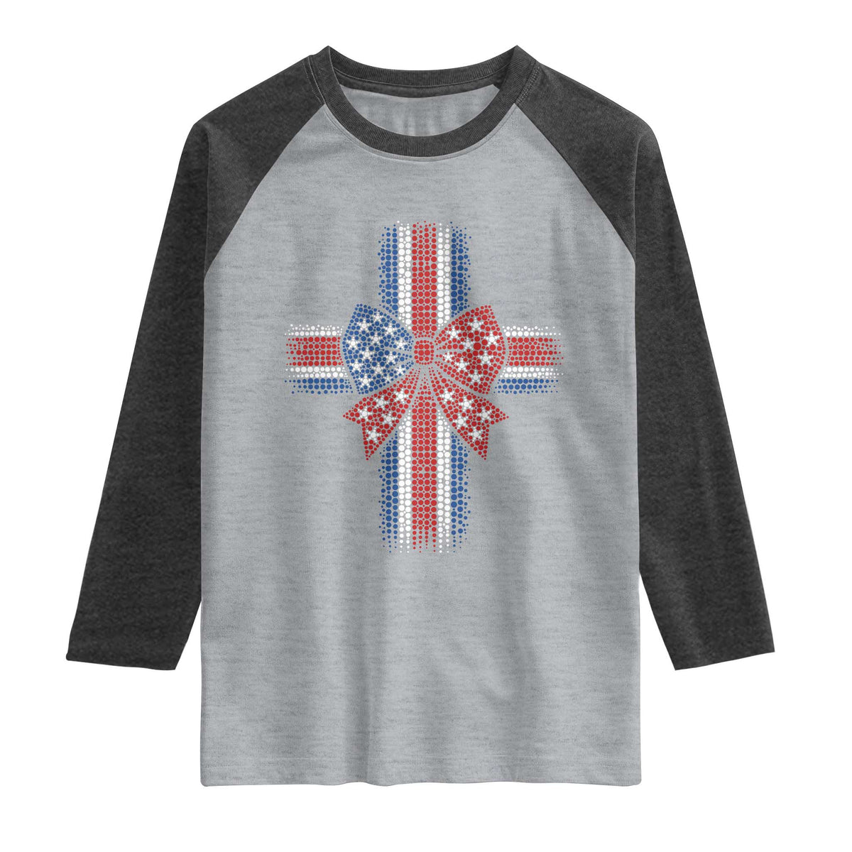 Dot Day Christian Raglan Shirt Patriotic Polka Dot Cross
