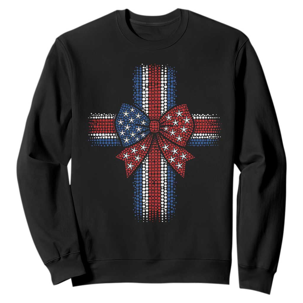 Dot Day Christian Sweatshirt Patriotic Polka Dot Cross