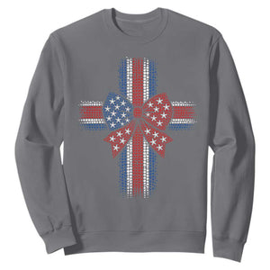 Dot Day Christian Sweatshirt Patriotic Polka Dot Cross