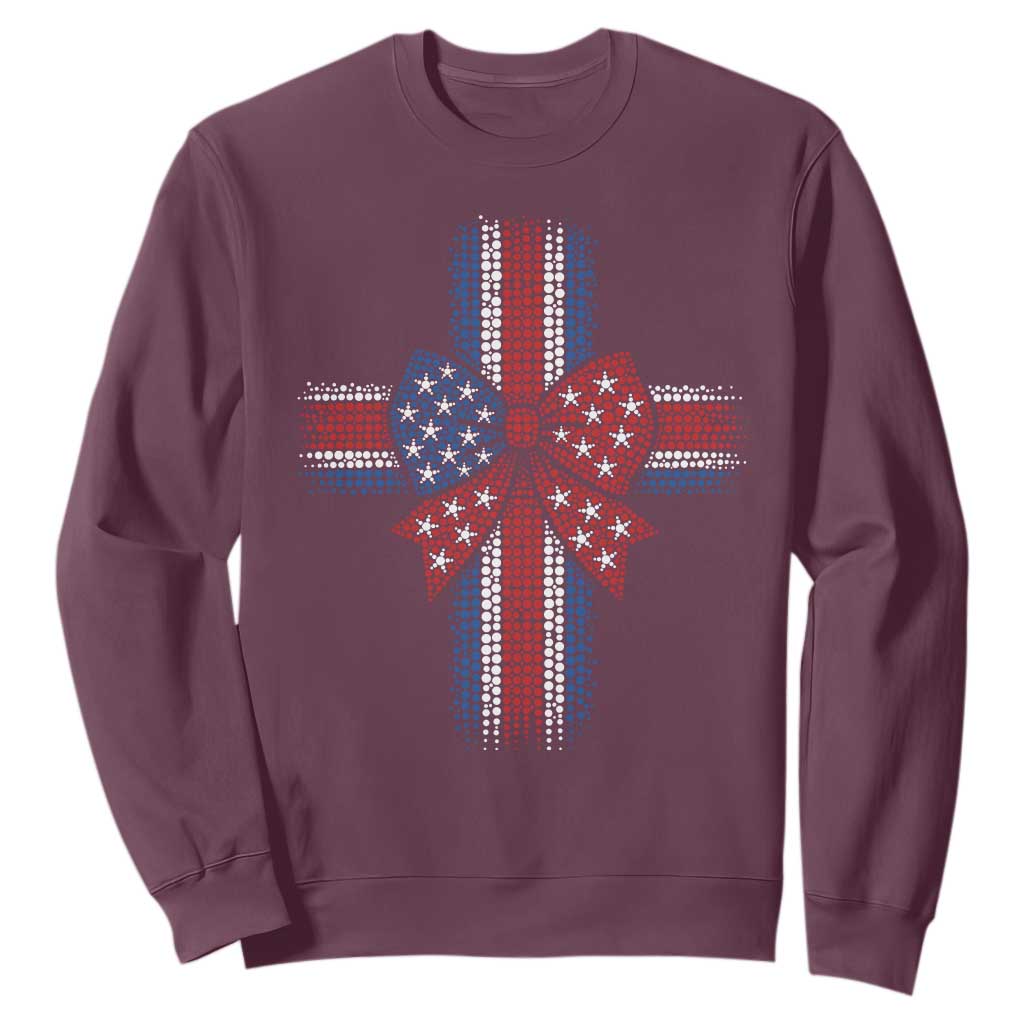 Dot Day Christian Sweatshirt Patriotic Polka Dot Cross