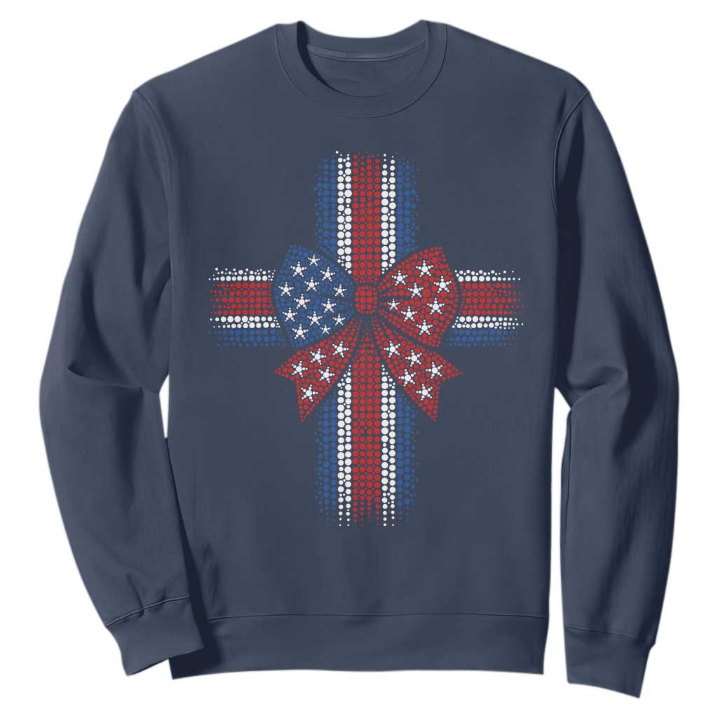 Dot Day Christian Sweatshirt Patriotic Polka Dot Cross