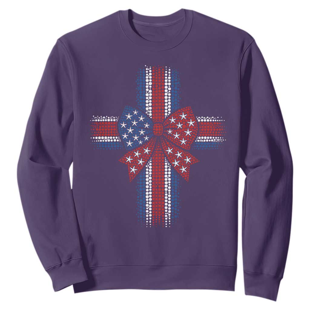 Dot Day Christian Sweatshirt Patriotic Polka Dot Cross