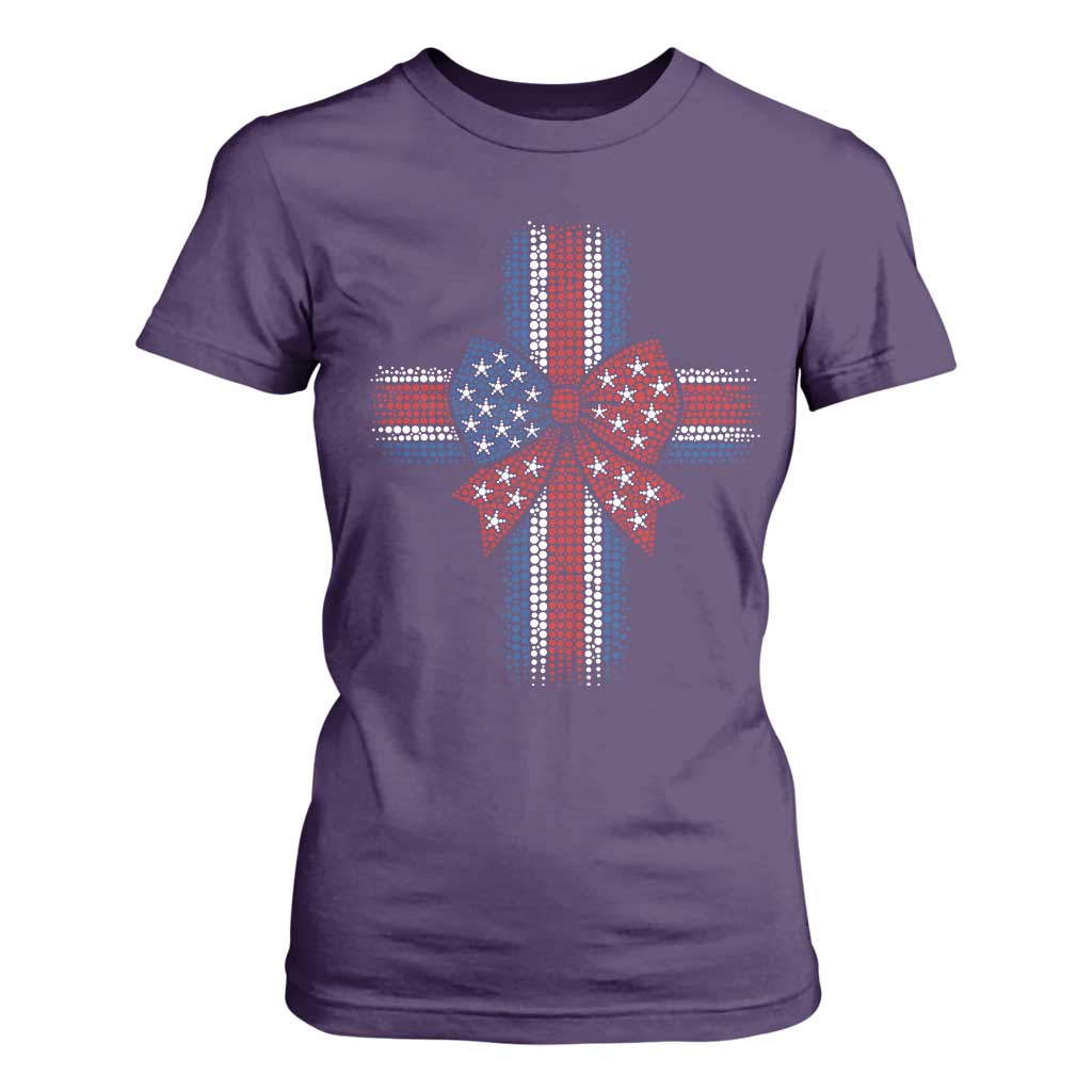 Dot Day Christian T Shirt For Women Patriotic Polka Dot Cross
