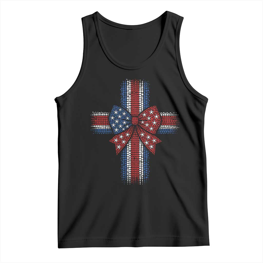 Dot Day Christian Tank Top Patriotic Polka Dot Cross
