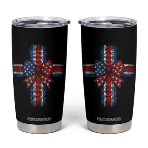 Dot Day Christian Tumbler Cup Patriotic Polka Dot Cross