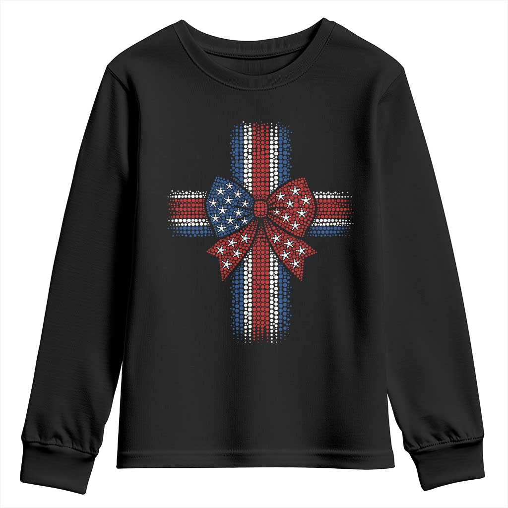 Dot Day Christian Youth Sweatshirt Patriotic Polka Dot Cross