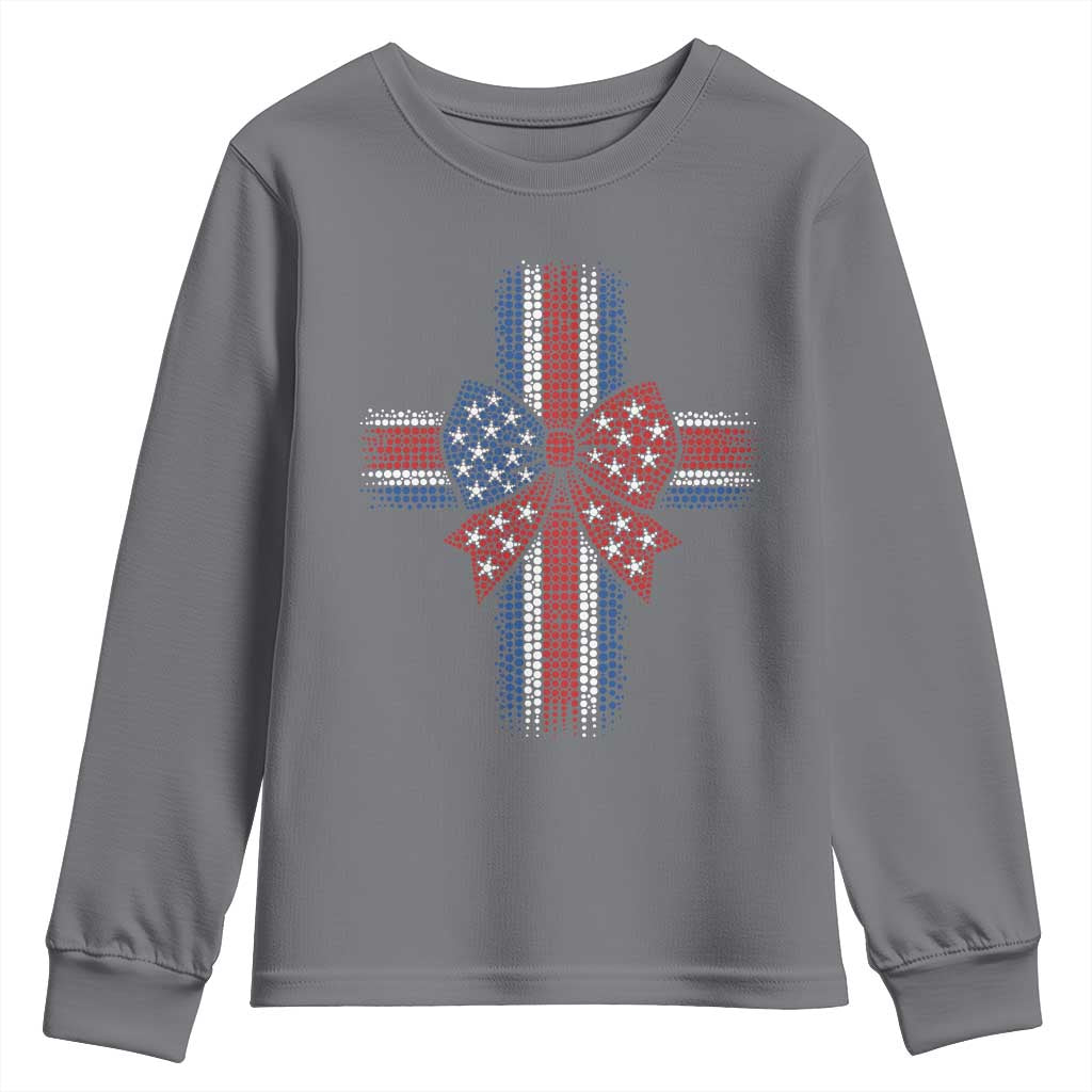 Dot Day Christian Youth Sweatshirt Patriotic Polka Dot Cross