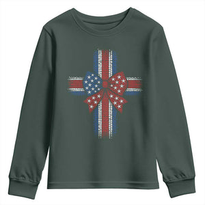 Dot Day Christian Youth Sweatshirt Patriotic Polka Dot Cross