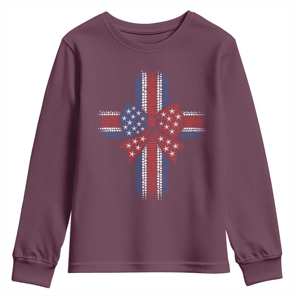 Dot Day Christian Youth Sweatshirt Patriotic Polka Dot Cross