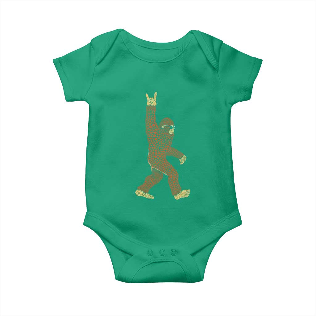 Funny Polka Dot Bigfoot Rock On Baby Onesie Dot Day Gift