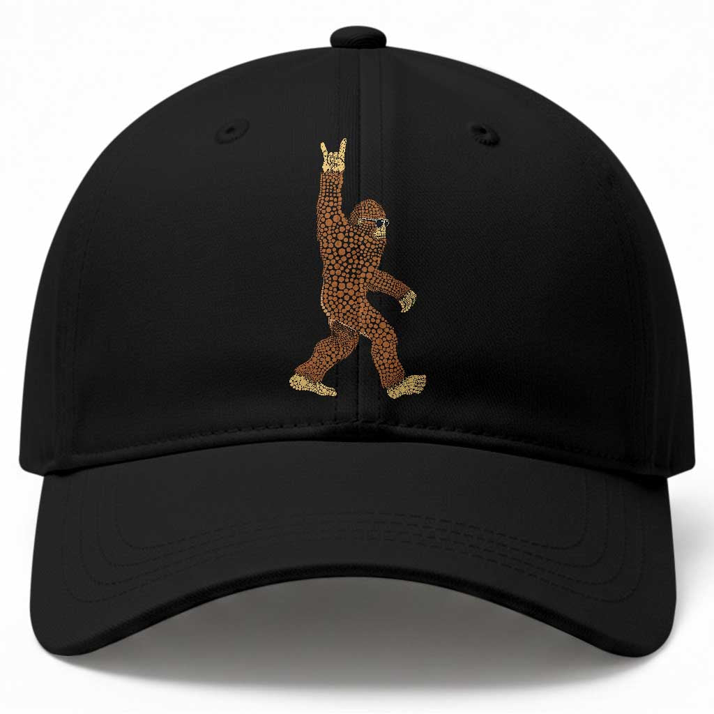 Funny Polka Dot Bigfoot Rock On Baseball Cap Dot Day Gift TS12 Print Your Wear