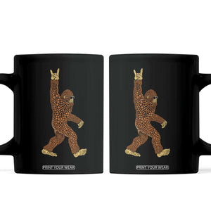 Funny Polka Dot Bigfoot Rock On Coffee Mug Dot Day Gift