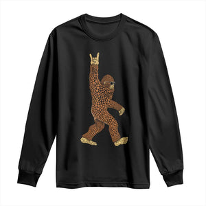 Funny Polka Dot Bigfoot Rock On Long Sleeve Shirt Dot Day Gift