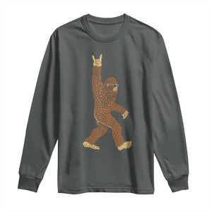 Funny Polka Dot Bigfoot Rock On Long Sleeve Shirt Dot Day Gift