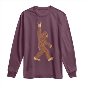 Funny Polka Dot Bigfoot Rock On Long Sleeve Shirt Dot Day Gift