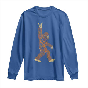 Funny Polka Dot Bigfoot Rock On Long Sleeve Shirt Dot Day Gift