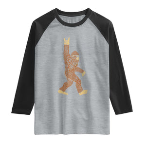 Funny Polka Dot Bigfoot Rock On Raglan Shirt Dot Day Gift