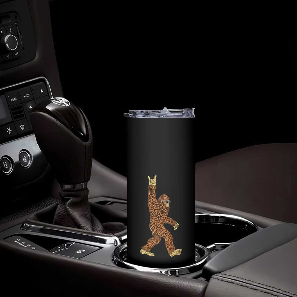 Funny Polka Dot Bigfoot Rock On Skinny Tumbler Dot Day Gift