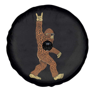 Funny Polka Dot Bigfoot Rock On Spare Tire Cover Dot Day Gift