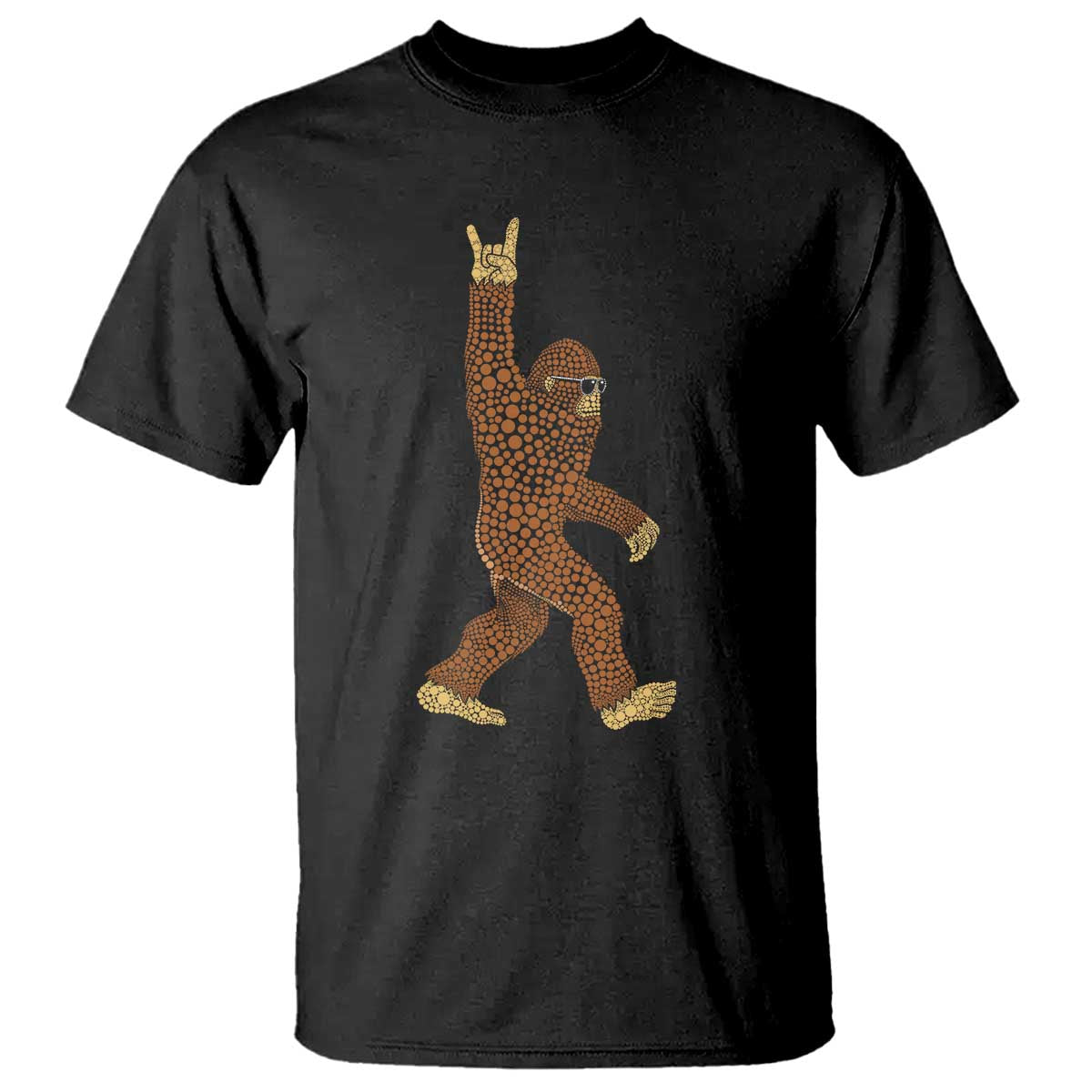 Funny Polka Dot Bigfoot Rock On T Shirt Dot Day Gift