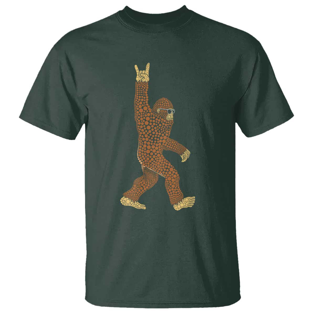 Funny Polka Dot Bigfoot Rock On T Shirt Dot Day Gift