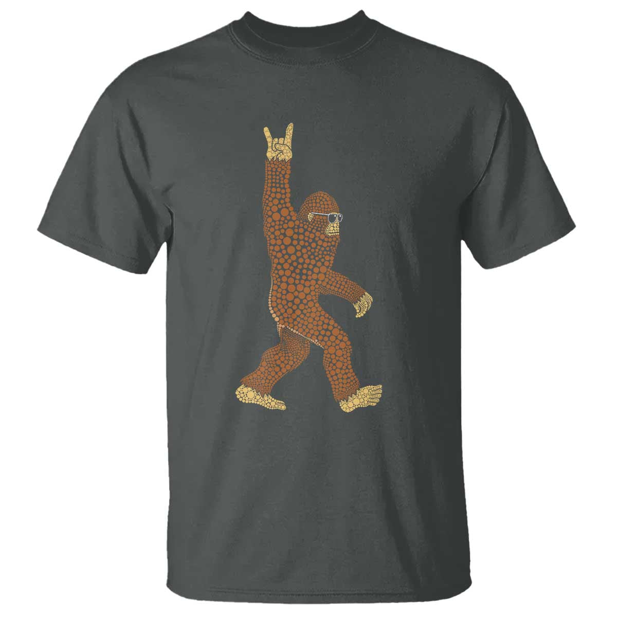 Funny Polka Dot Bigfoot Rock On T Shirt Dot Day Gift