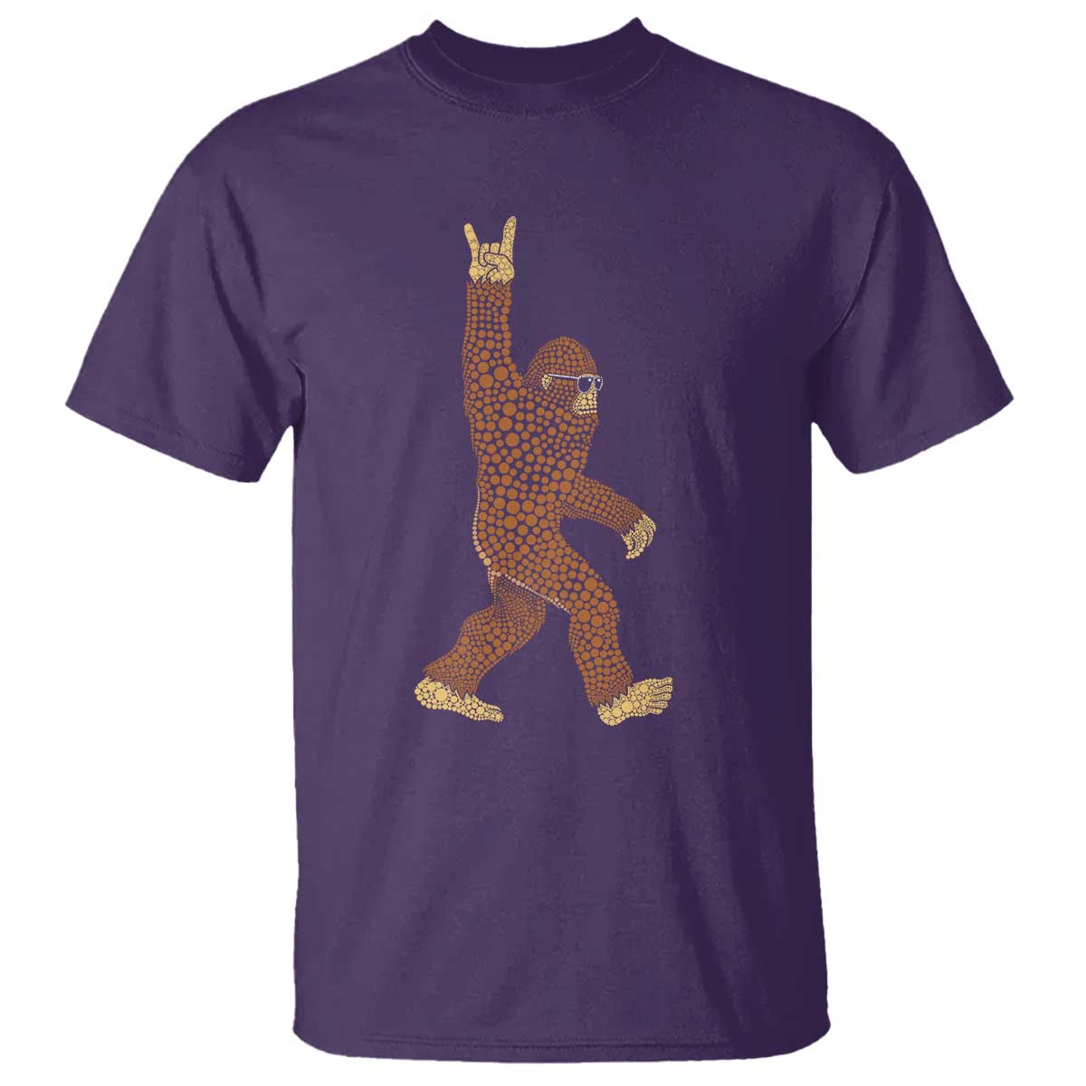 Funny Polka Dot Bigfoot Rock On T Shirt Dot Day Gift