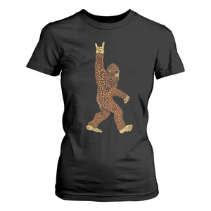 Funny Polka Dot Bigfoot Rock On T Shirt For Women Dot Day Gift