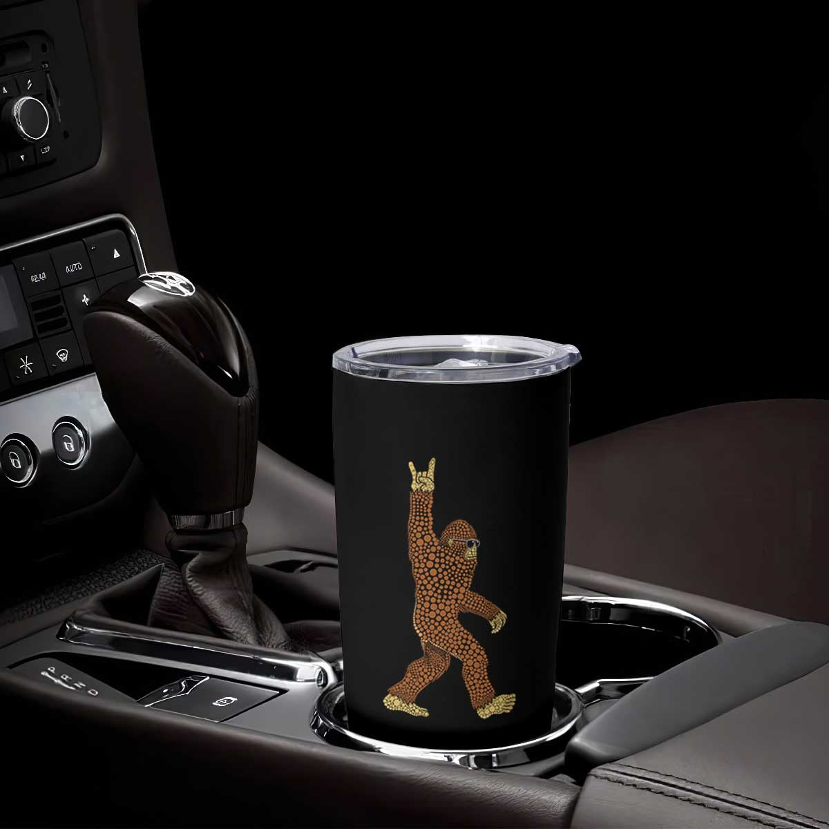Funny Polka Dot Bigfoot Rock On Tumbler Cup Dot Day Gift