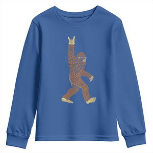 Funny Polka Dot Bigfoot Rock On Youth Sweatshirt Dot Day Gift