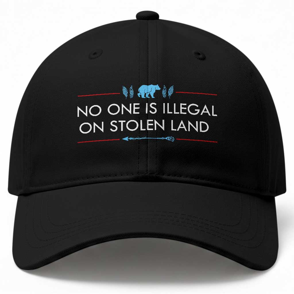 No One Is Illegal On Stolen Land Baseball Cap Indigenous Peoples Pride TS12 Print Your Wear