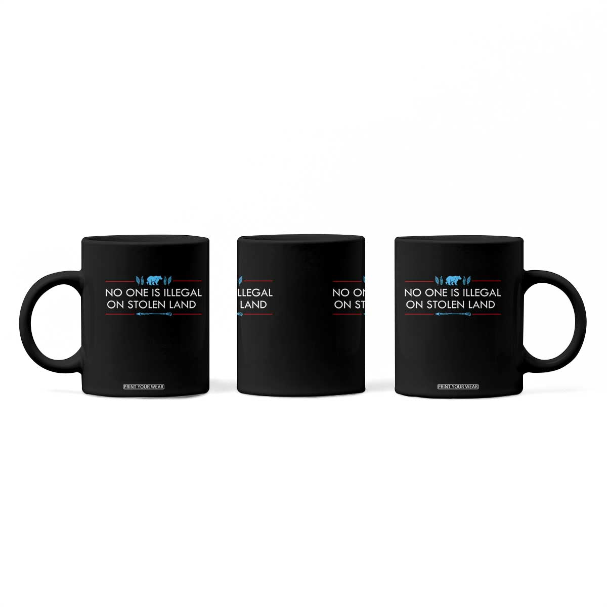 No One Is Illegal On Stolen Land Coffee Mug Indigenous Peoples Pride