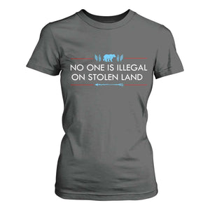 No One Is Illegal On Stolen Land T Shirt For Women Indigenous Peoples Pride