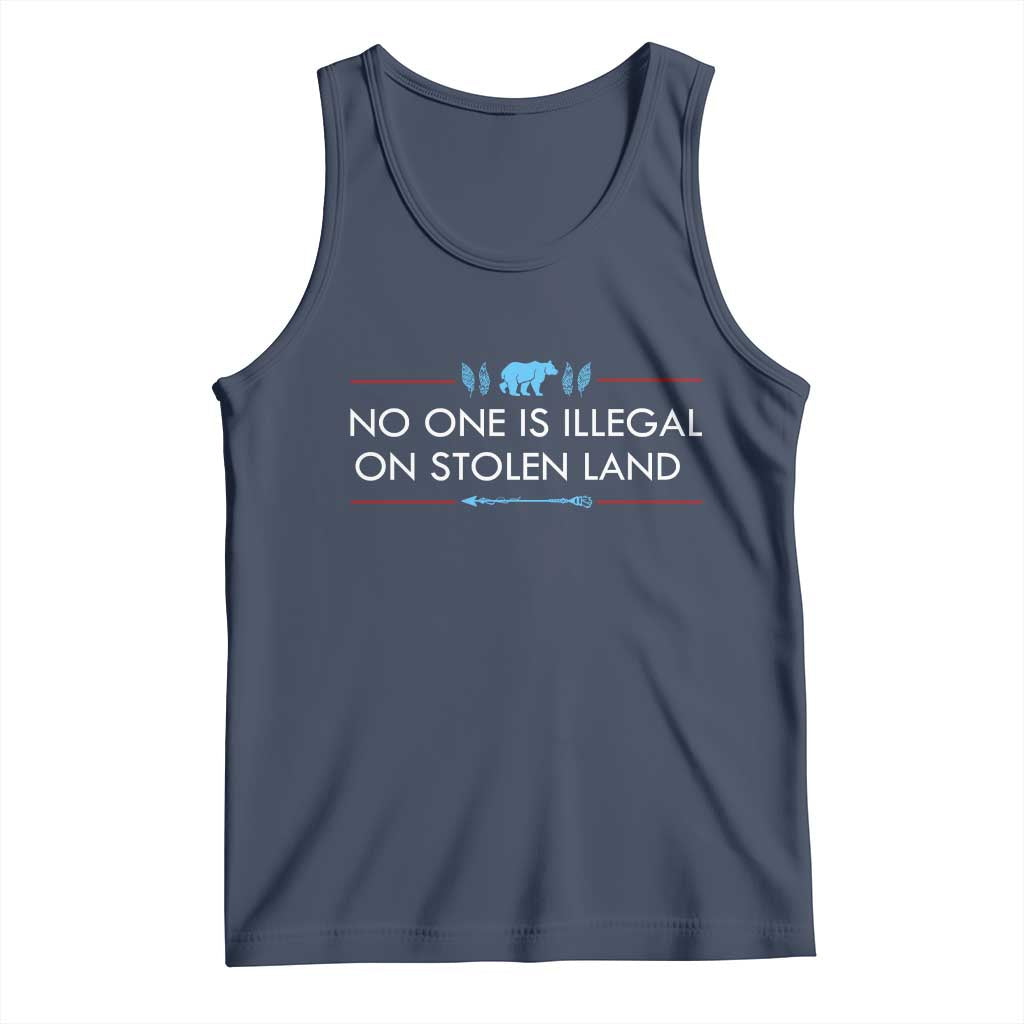 No One Is Illegal On Stolen Land Tank Top Indigenous Peoples Pride