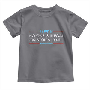 No One Is Illegal On Stolen Land Toddler T Shirt Indigenous Peoples Pride