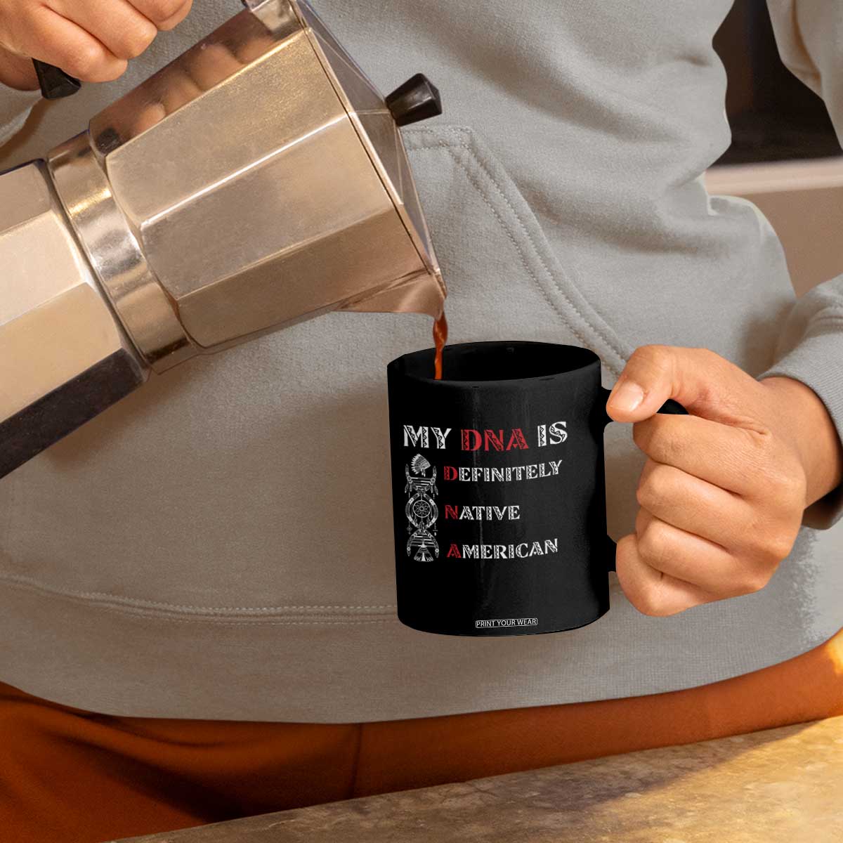 My DNA Is Definitely Native American Coffee Mug Native Roots Pride