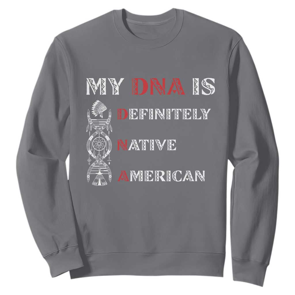 My DNA Is Definitely Native American Sweatshirt Native Roots Pride