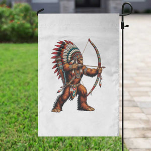 Native American Bigfoot Chief Garden Flag Forest Warrior Pride Graphic