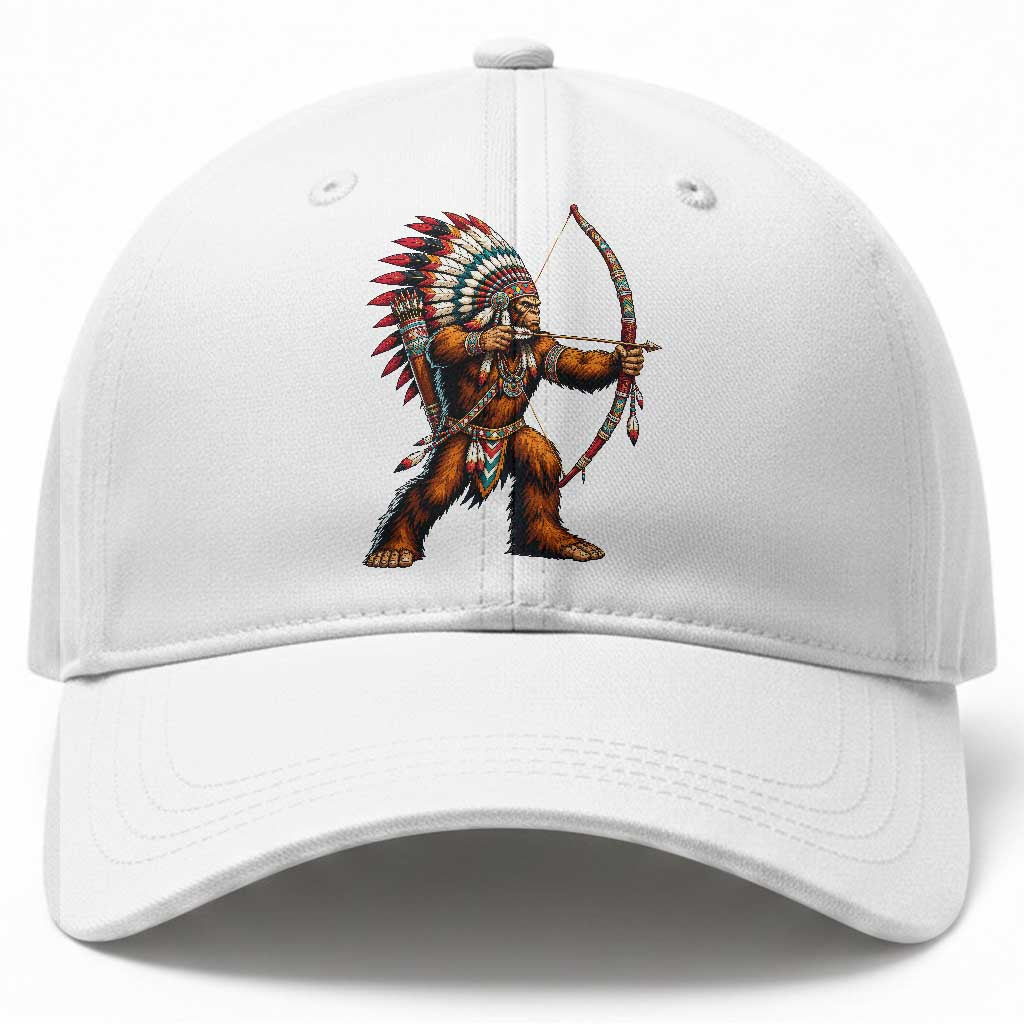 Native American Bigfoot Chief Baseball Cap Forest Warrior Pride Graphic TS12 Print Your Wear