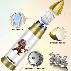 Native American Bigfoot Chief Bullet Tumbler Forest Warrior Pride Graphic