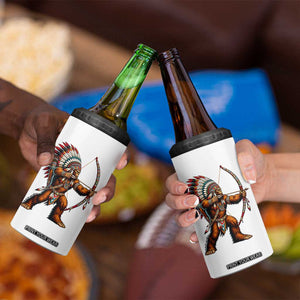 Native American Bigfoot Chief 4 in 1 Can Cooler Tumbler Forest Warrior Pride Graphic TS12 Print Your Wear