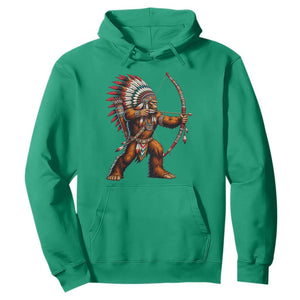 Native American Bigfoot Chief Hoodie Forest Warrior Pride Graphic