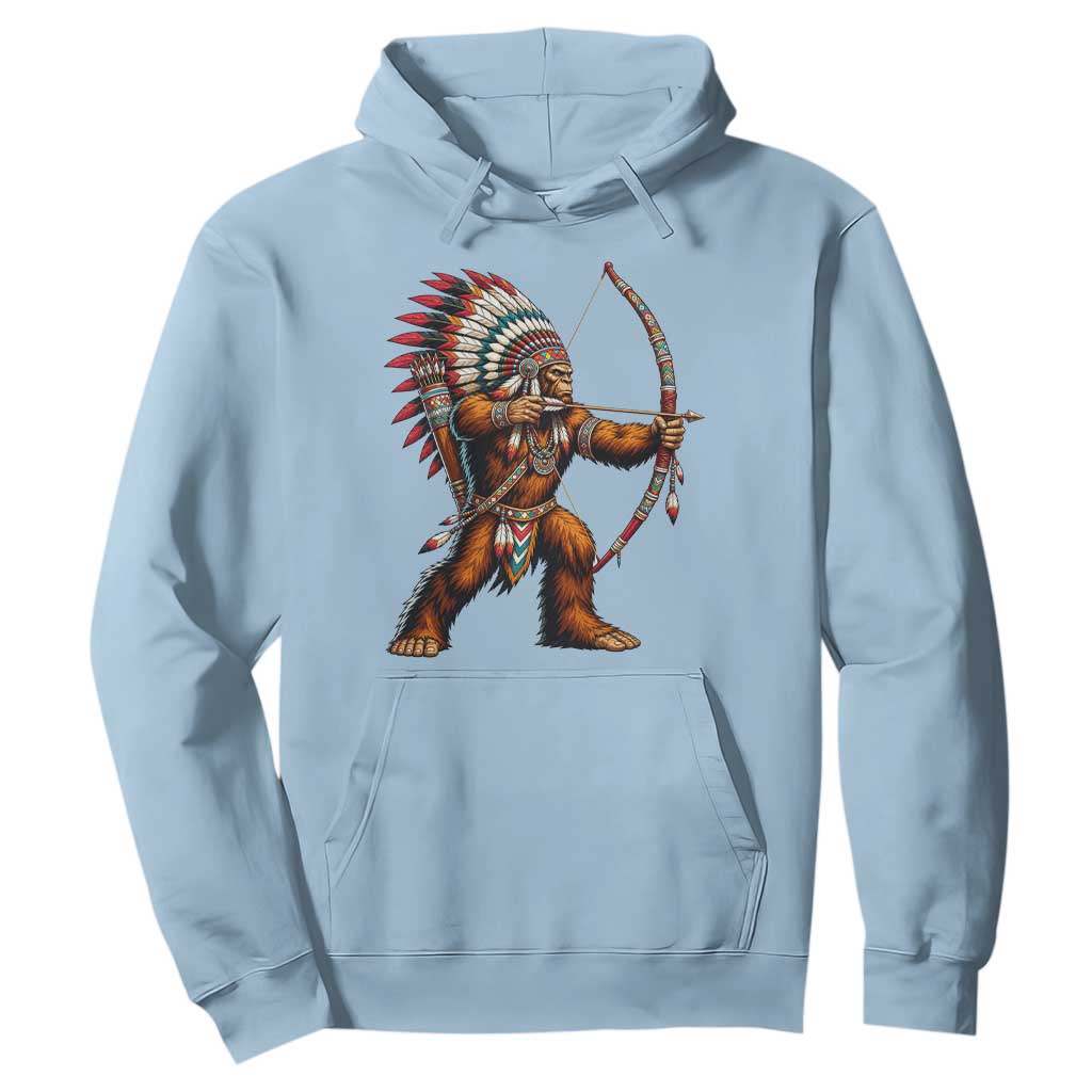 Native American Bigfoot Chief Hoodie Forest Warrior Pride Graphic