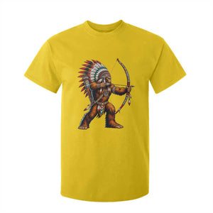 Native American Bigfoot Chief T Shirt For Kid Forest Warrior Pride Graphic